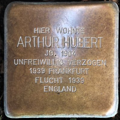 Stolperstein_Arthur_HUBERT_in_Schlüchtern_vor_Haus_Obertorstrasse_4