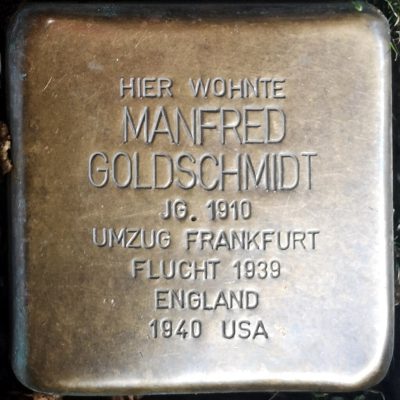 Stolperstein_Manfred_GOLDSCHMIDT_in_Schlüchtern_vor_Haus_Obertorstrasse_4