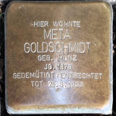 Stolperstein_Meta_GOLDSCHMIDT_in_Schlüchtern_vor_Haus_Obertorstrasse_4