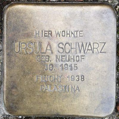 Stolperstein_Ursula_SCHWARZ_in_Schlüchtern_vor_Haus_Weitzelstrasse_1